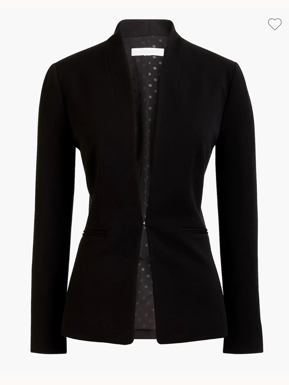 J. Crew Black Open-Front Women's Blazer
